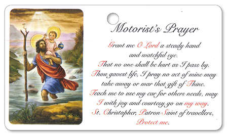 Motorist Prayer - St Christopher