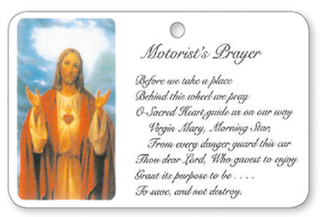 Sacred Heart OR Immaculate Heart Motorist Prayer Card