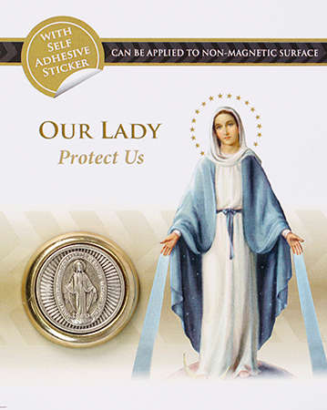 Our Lady of Grace  Two Tone Magnetic Car Plaque