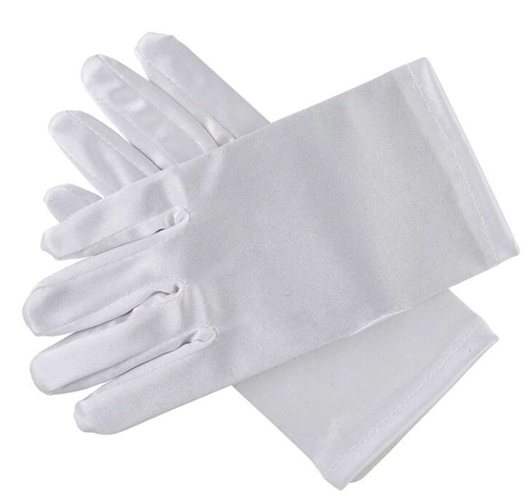 Plain Satin Stretch First Holy Communion Gloves