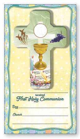 First Holy Communion Cross with Certificate