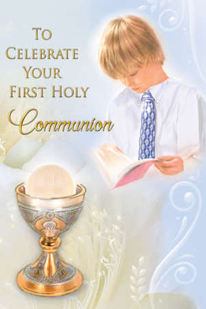 To Celebrate our First Holy Communion - Boy - Greeting card