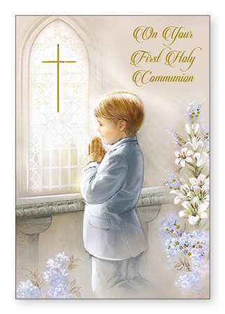 On your First Holy Communion Greeting Card - Boy
