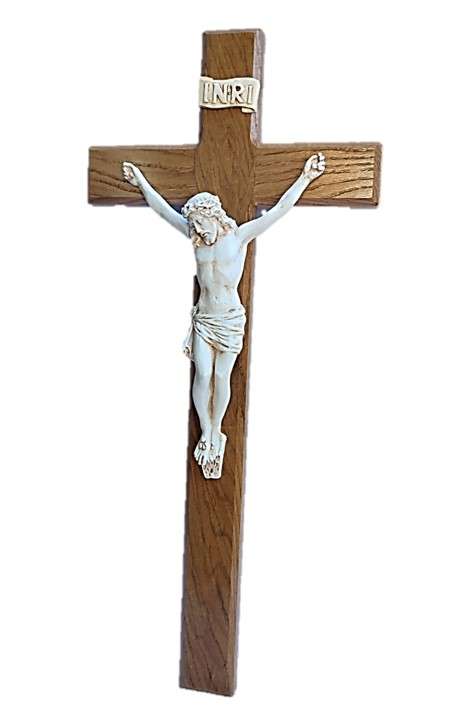75cm Oak Crucifix