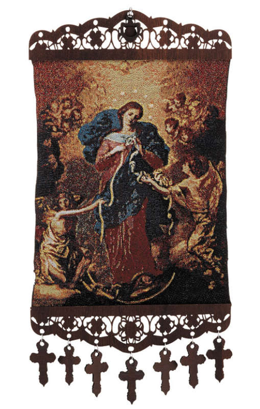 Mary, Untier of Knots Tapestry  Wall Hanger