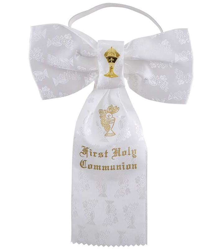 First Communion Chalice Brocade Arm Bow