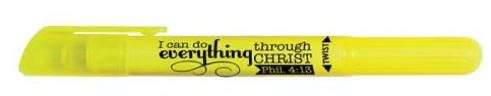 Twist & Glide Yellow High-Lighter - I can do everything through Christ - Phil 4:13