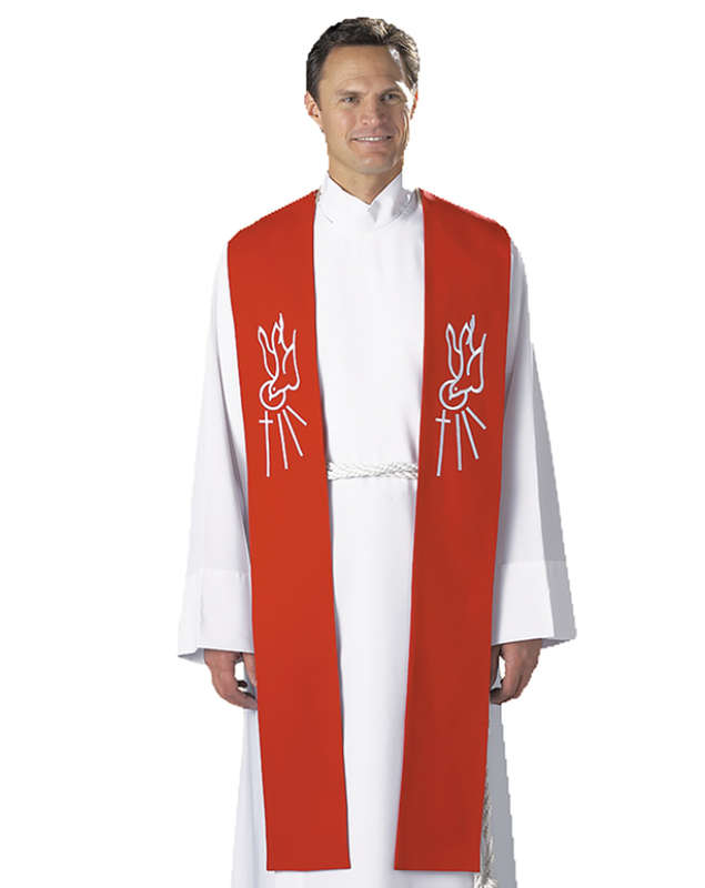 Red Two Pointed Stole