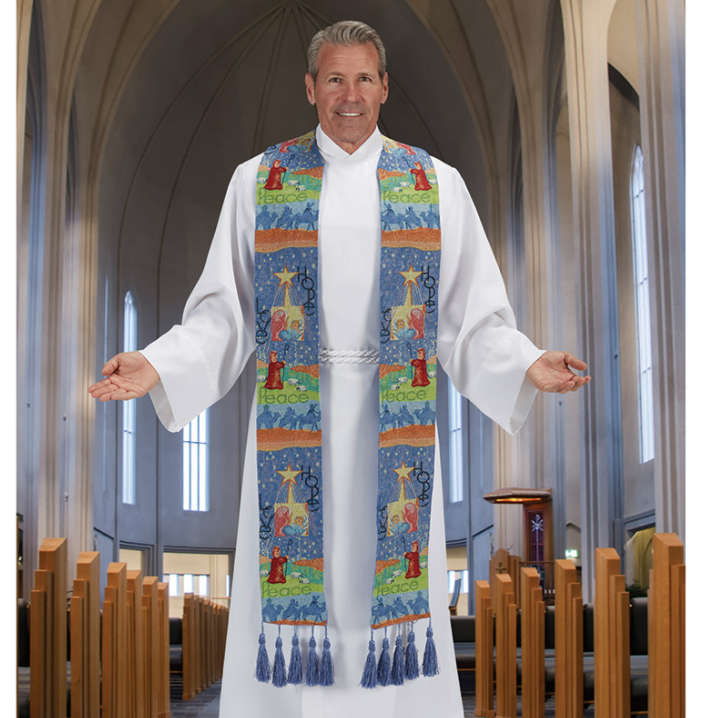 Story of Christmas Tapestry Stole - Import