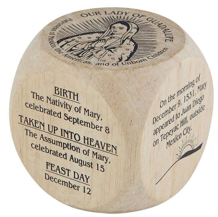 Our Lady of Guadalupe - Fun facts wooden cube