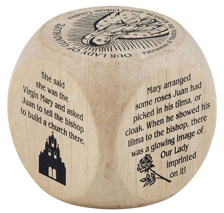Our Lady of Guadalupe - Fun facts wooden cube