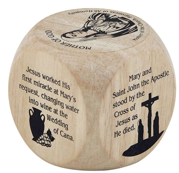 Our Lady - Mother of God fun facts wooden cube