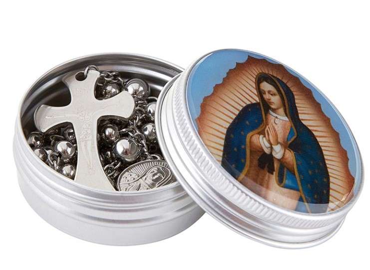 Our Lady of Guadalupe Rosary Tin