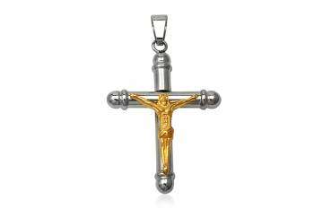 5cm Two tone Stainless Steel Crucifix