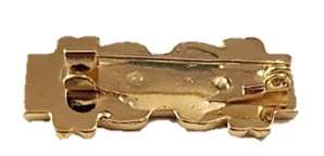 St Anne Scroll Pin in Gold