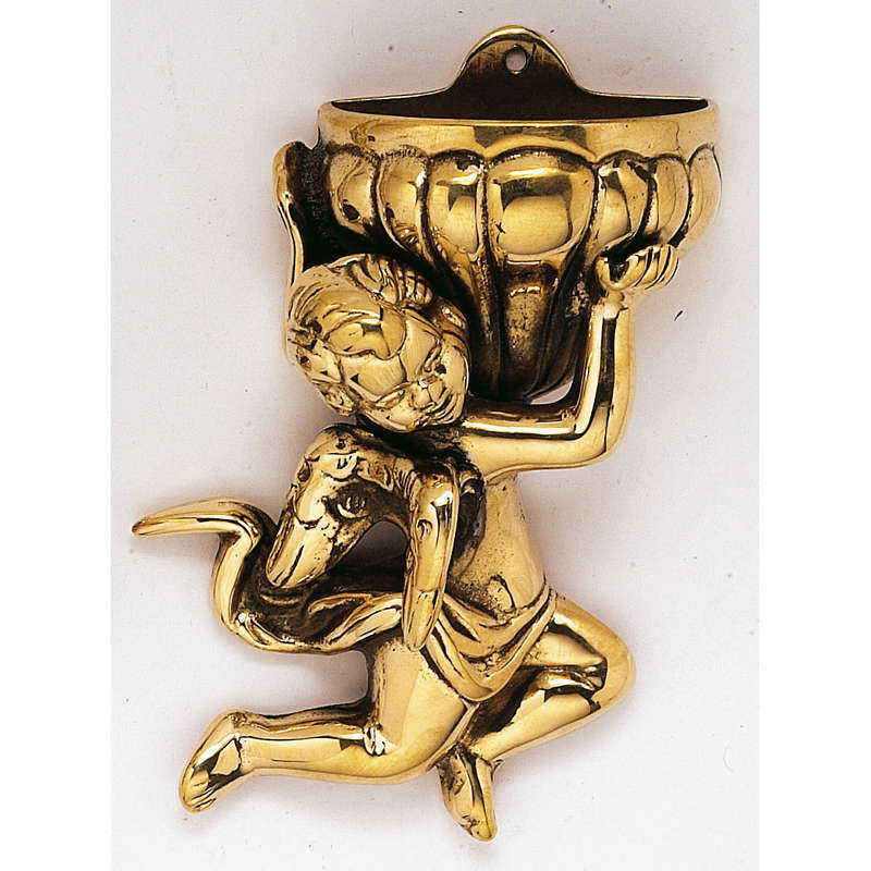 Solid Brass Angel / Cherub font - 10cm