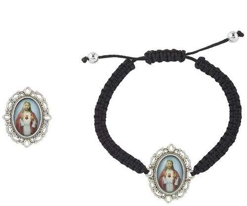Stunning Sacred Heart Bracelet & Lapel Pin Set