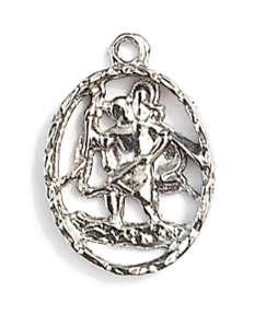 St Christopher cut out Medal - 2.5cm
