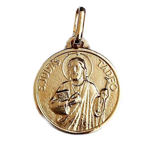 16mm 9ct gold St Jude Thaddeus pendant
