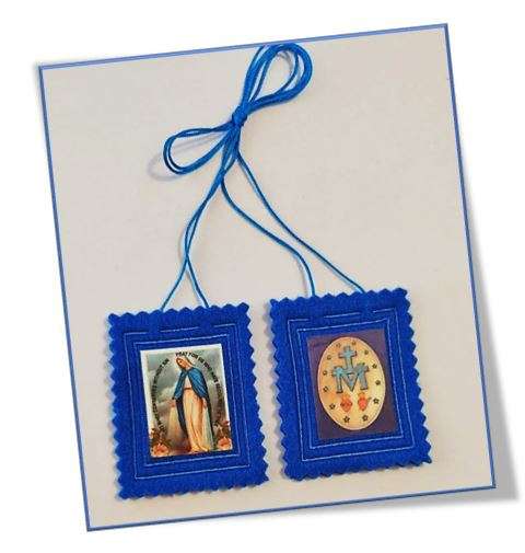 The blue Scapular of the Immaculate Conception