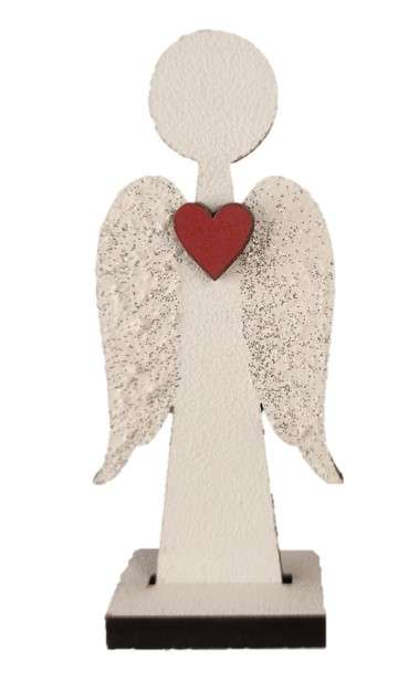 Standing Angel with Heart - 10cm mini