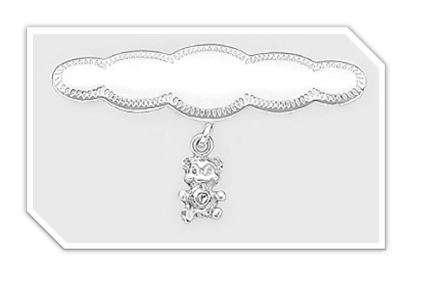 Sterling Silver Baby Brooch with Teddy