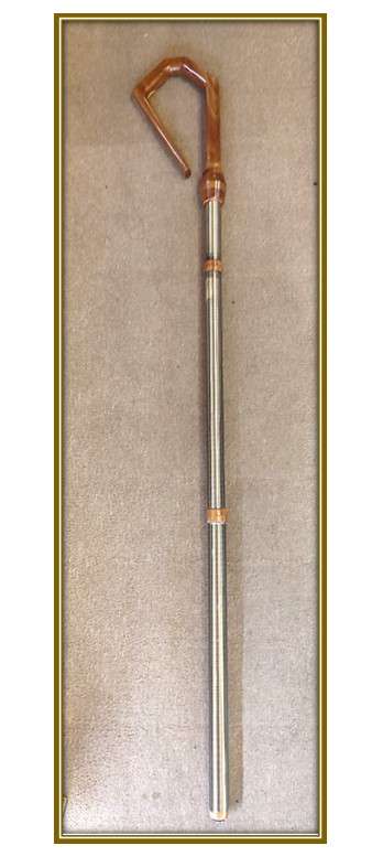 1.57 cm Crozier with Shepherds Crook with Black Lockable Case