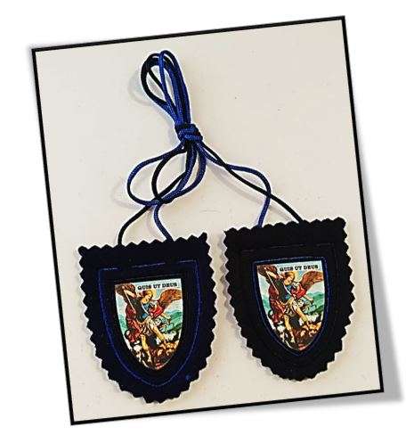 Blue & Black Scapular of St Michael the Archangel