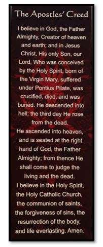 Apostles Creed - Last Supper Bookmark