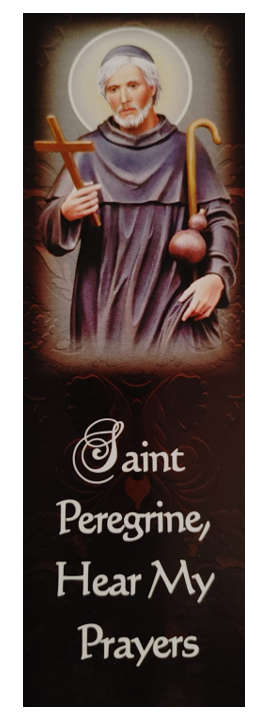 Prayer to St Peregrine Bookmark - Paton Saint for Cancer