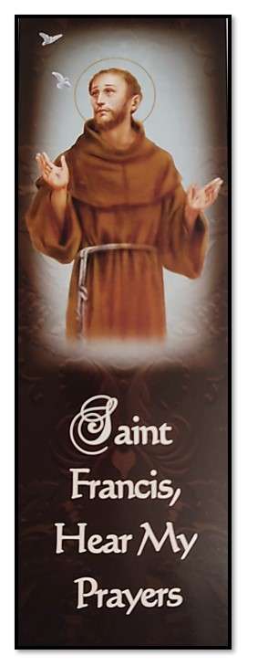 St Francis of Assisi bookmark with prayer