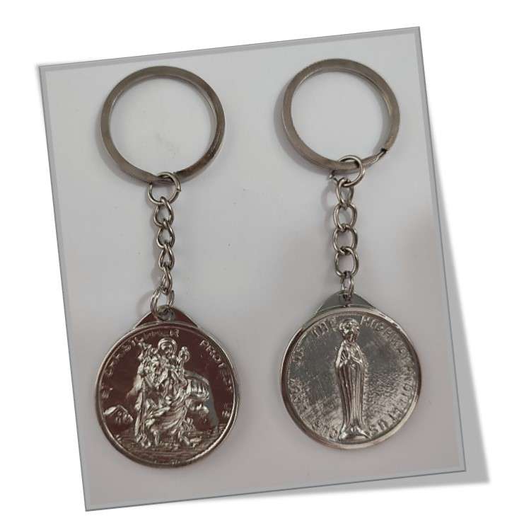 St Christopher / Our Lady of the Highway Key ring