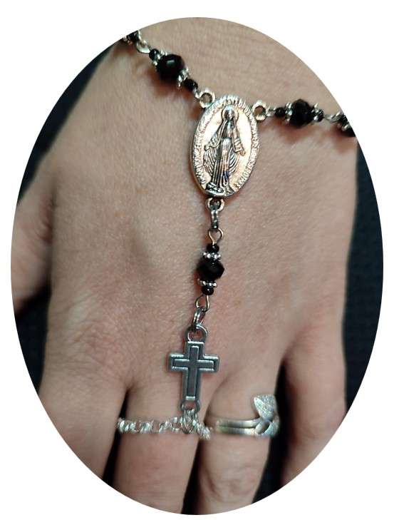 One Decade Austrian Crystal Bracelet Finger rosary