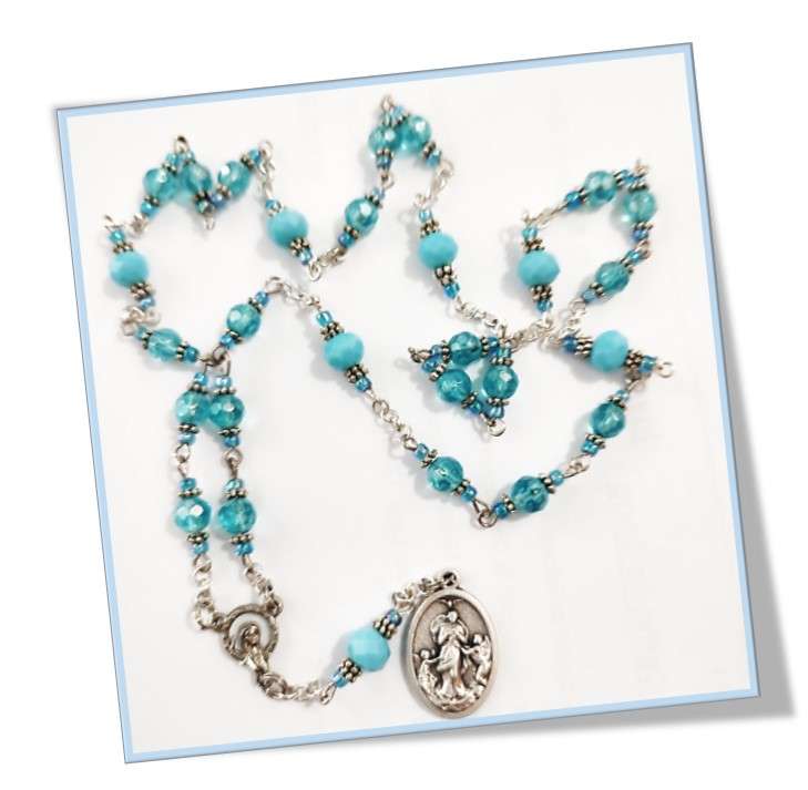 Our Lady Undoer of Knots Chaplet - In shades of blue