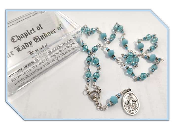 Our Lady Undoer of Knots Chaplet - In shades of blue