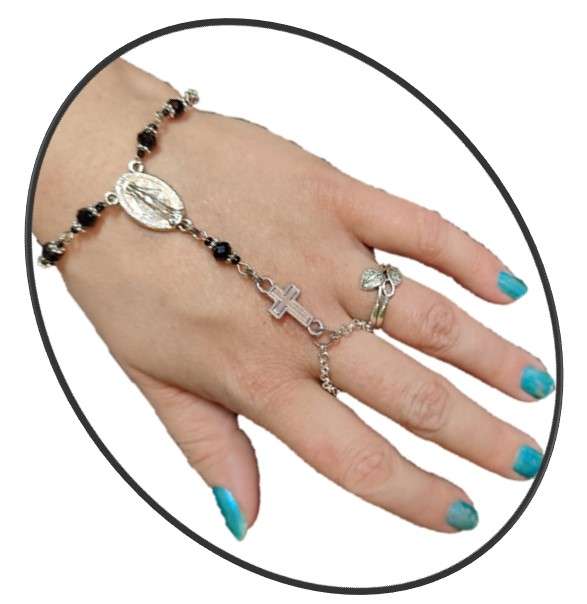One Decade Austrian Crystal Bracelet Finger rosary