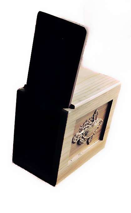 Wooden Lockable Collection box - 28cm x 24cm x 16cm