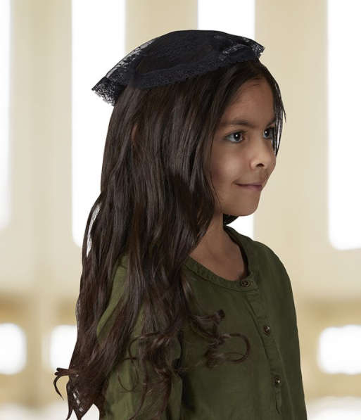 Small Chapel Cap / Mantilla - Black