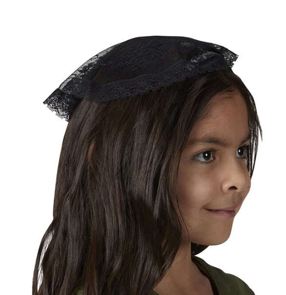 Small Chapel Cap / Mantilla - Black