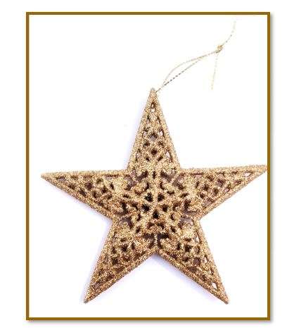 Glitter Star hanging ornament