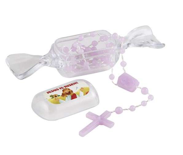 Jesus is Risen - Mini Rosary in Candy Case (Various Colours)