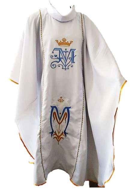 White Marion Chasuble