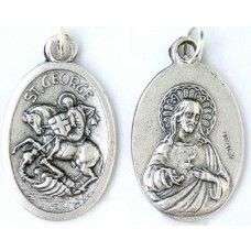 St George / Sacred Heart of Jesus Medal