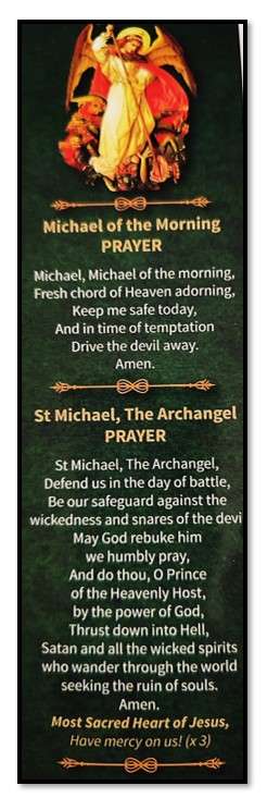 St Michael Bookmark and Medal