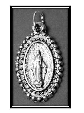 Ornate bordered Miraculous medal