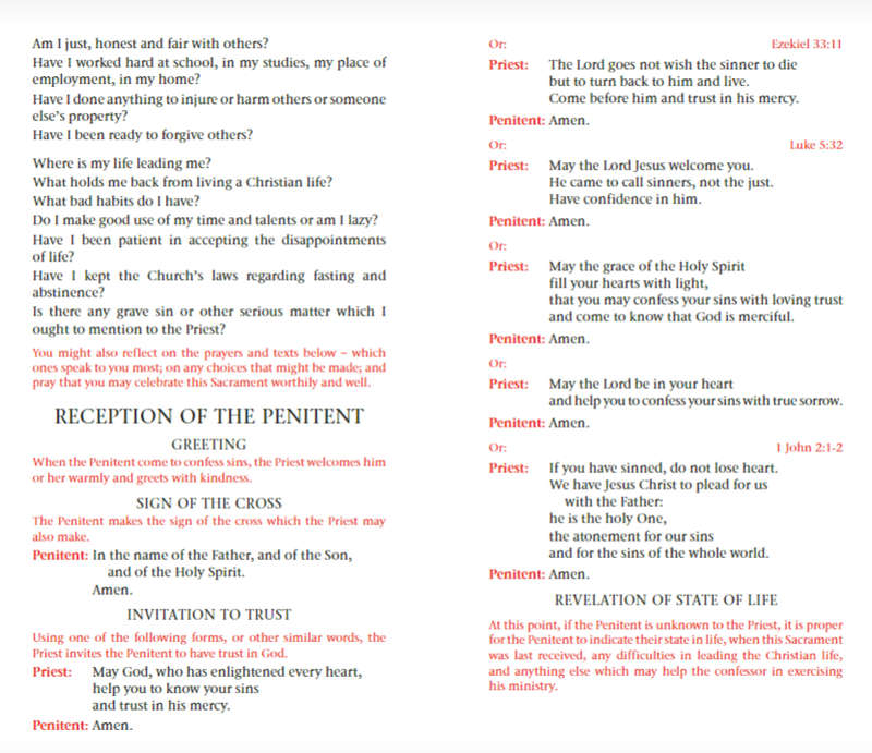 Rite of Penance for individual penitants - Pamphlet