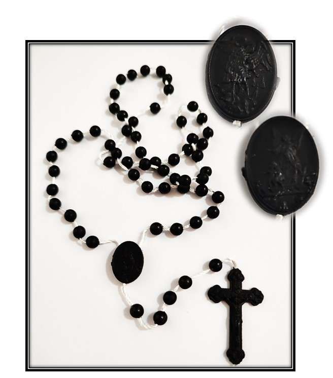 St Michael the Archangel Plastic Cord Rosary