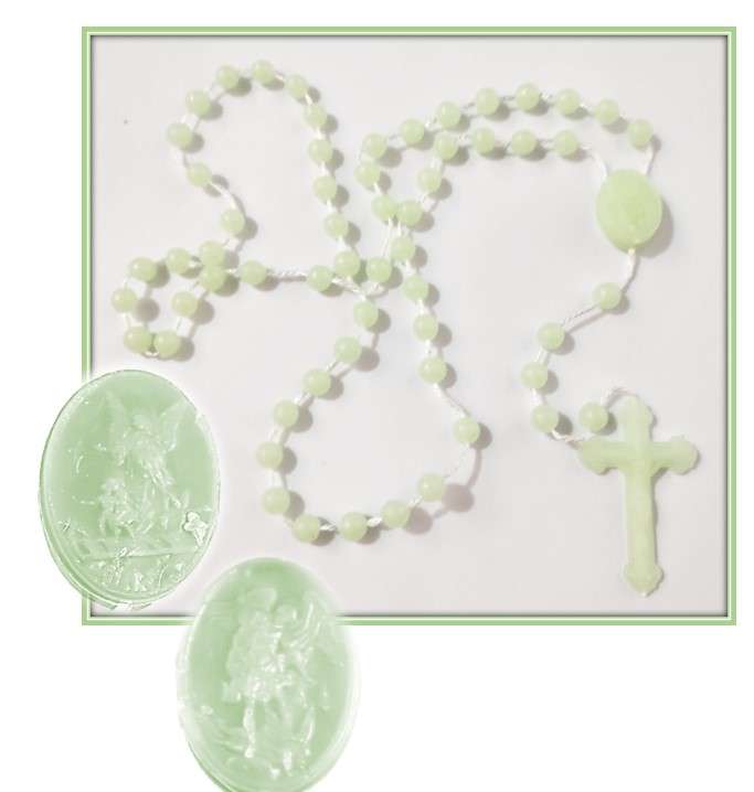 St Michael the Archangel Plastic Cord Rosary