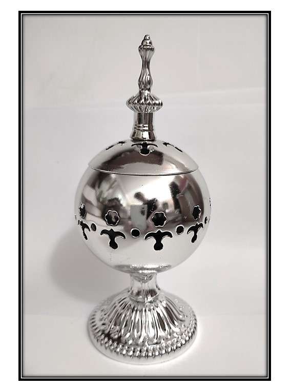 17.5cm Nickel Plated Table incense Burner