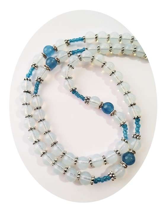 Miraculous Medal Rosary - Limited Edition - Opalite  & Jade